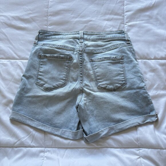 ANA Denim Jean Shorts Womens Size 4 Rolled Cuff Stretch Light Wash Summer - Picture 6 of 6